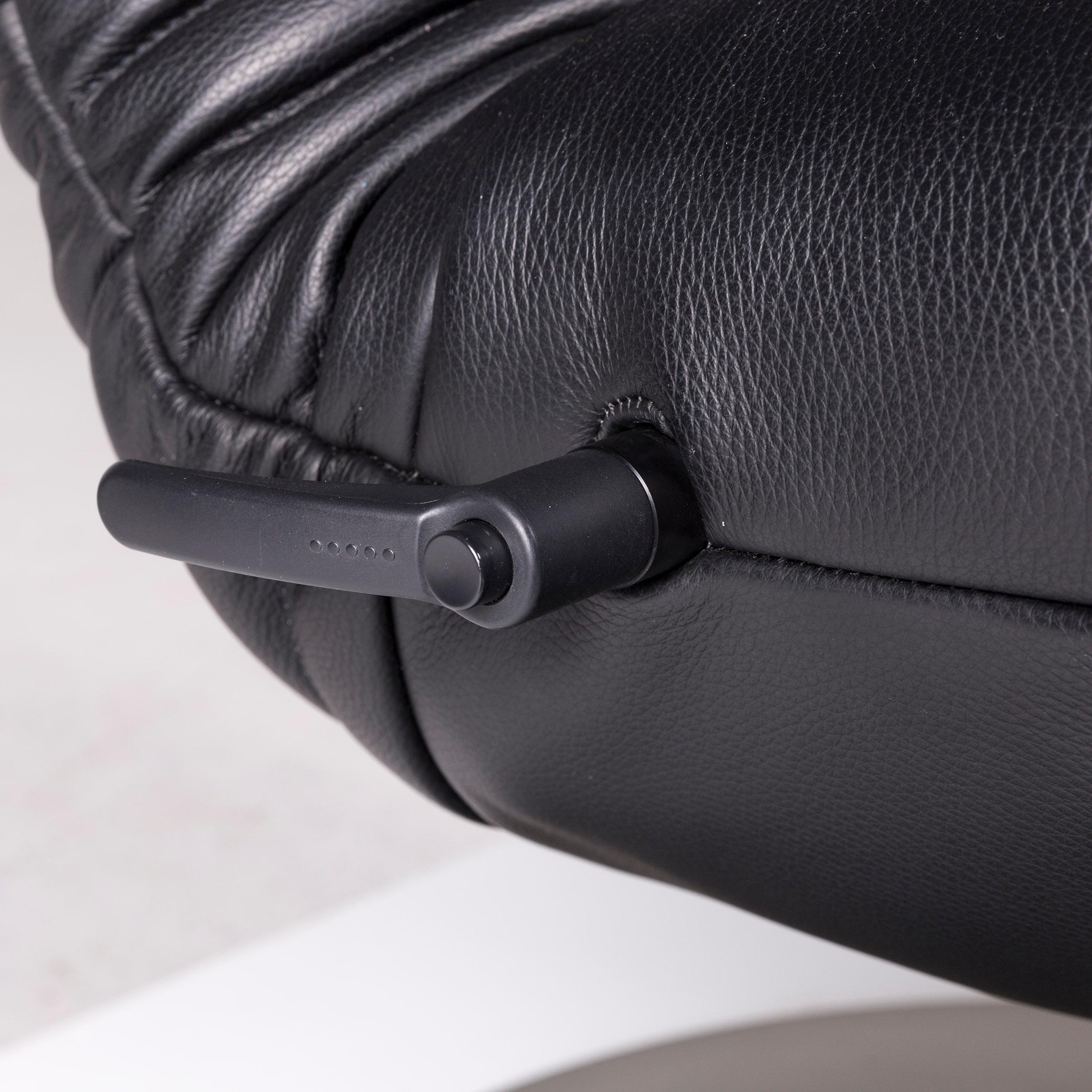 JORI Leather Armchair Black Relax Function Massage Function Massage Chair In Good Condition In Cologne, DE