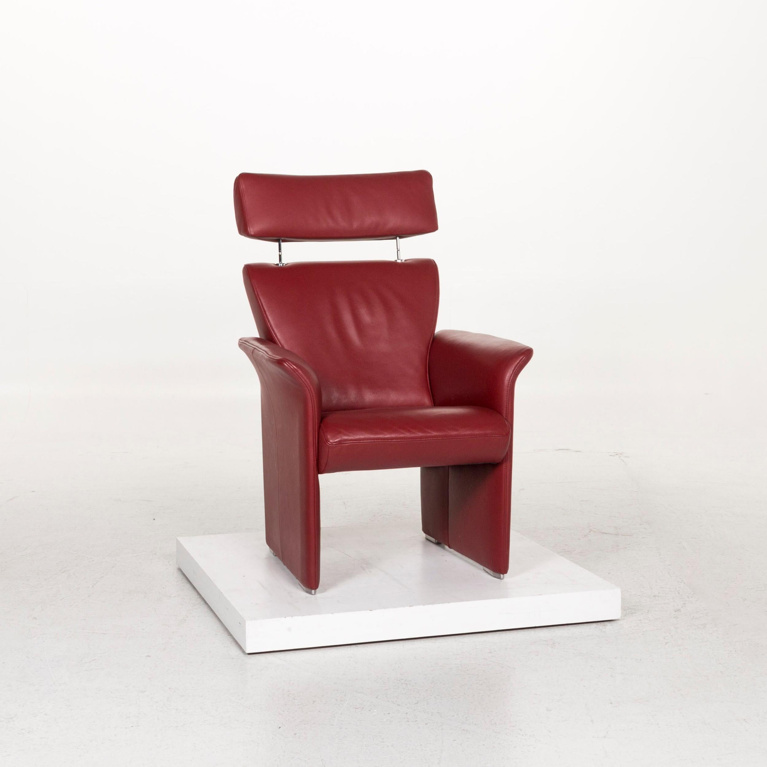 We bring to you a JORI leather armchair red.

 

 Product measurements in centimeters:
 

Depth 80
Width 71
Height 102
Seat-height 46
Rest-height 62
Seat-depth 50
Seat-width 44
Back-height 60.