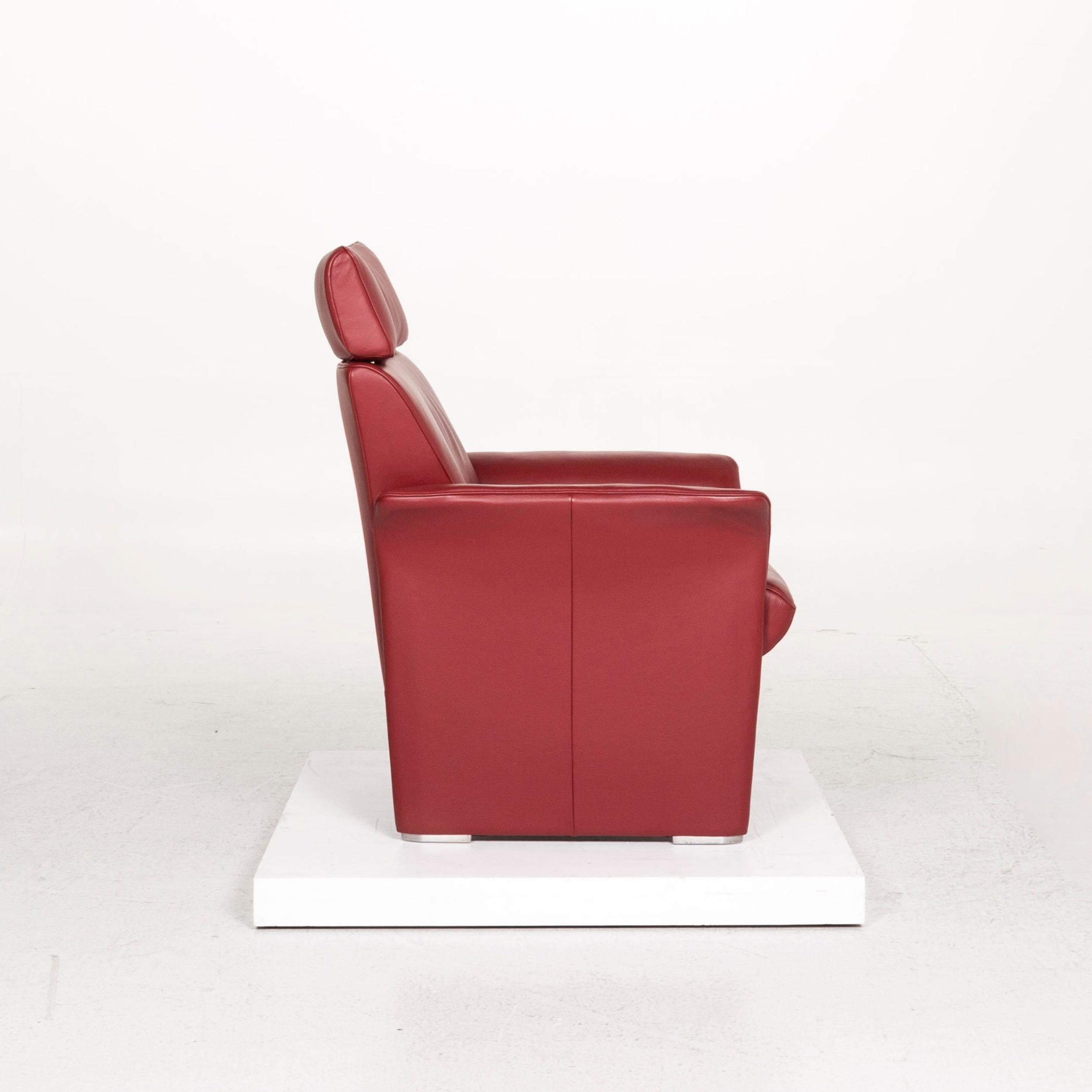 JORI Leather Armchair Red 1