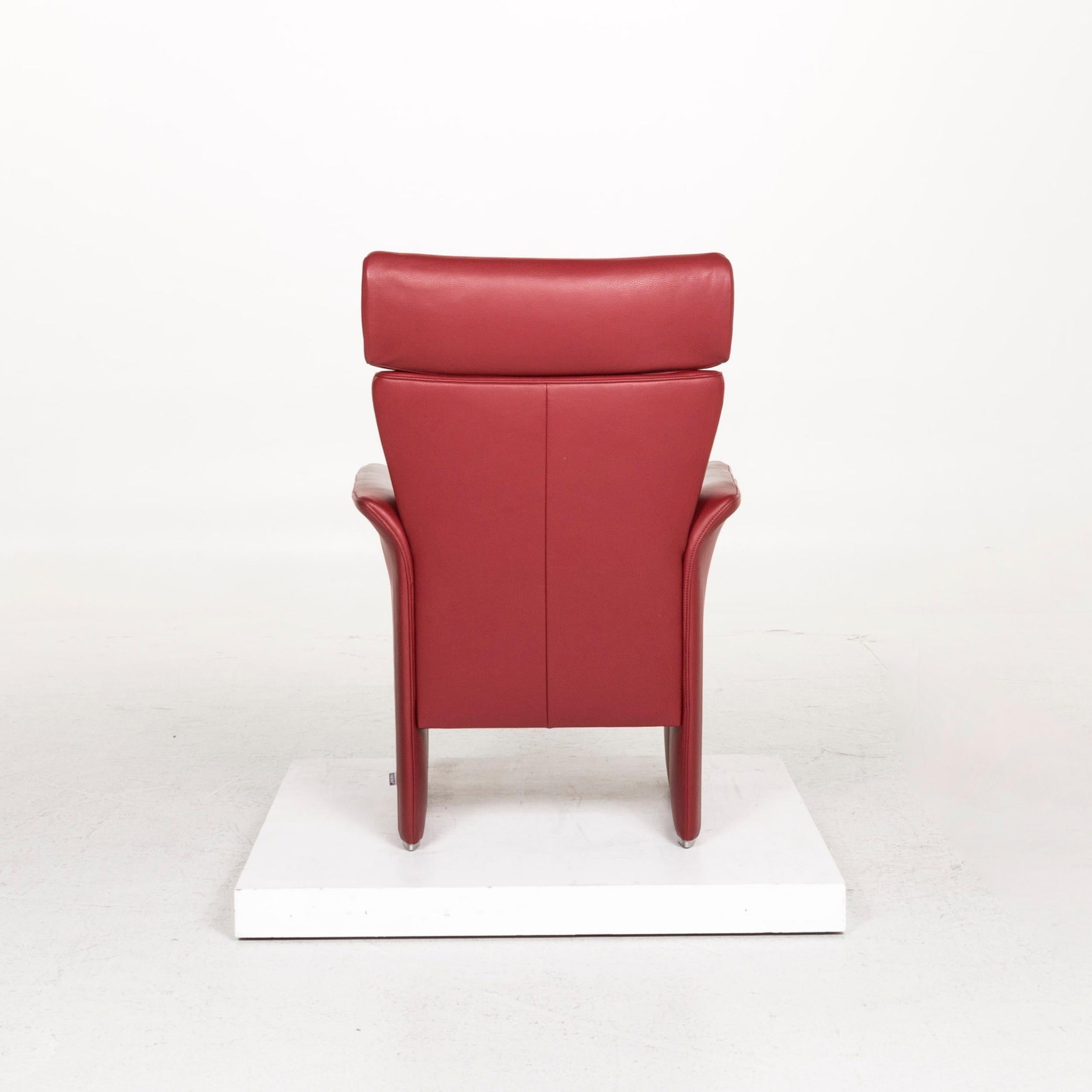 JORI Leather Armchair Red 2