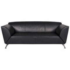 JORI Leather Sofa Green Dark Green Three-Seat Function Couch