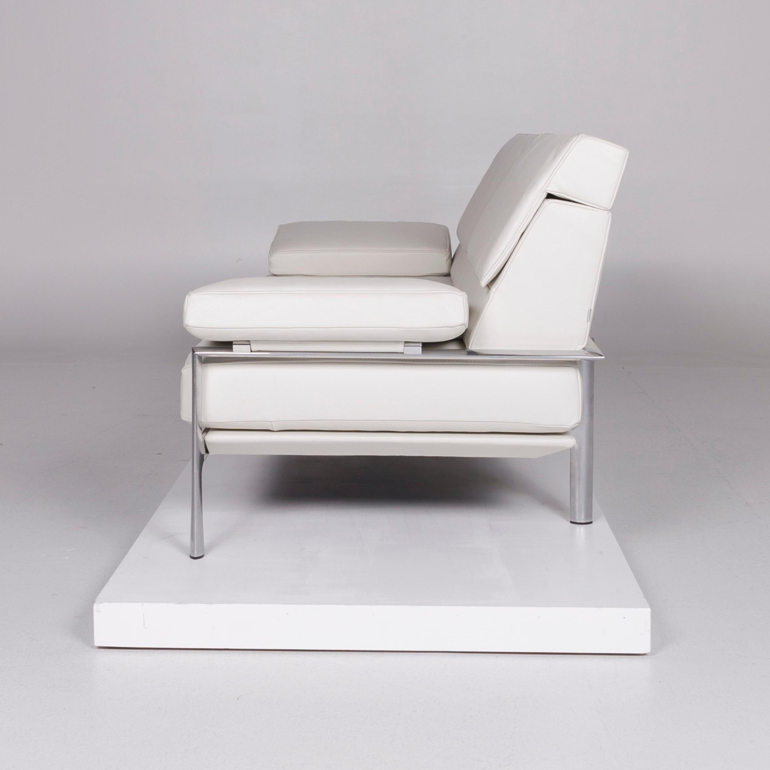 JORI Leather Sofa White Two-Seat 4