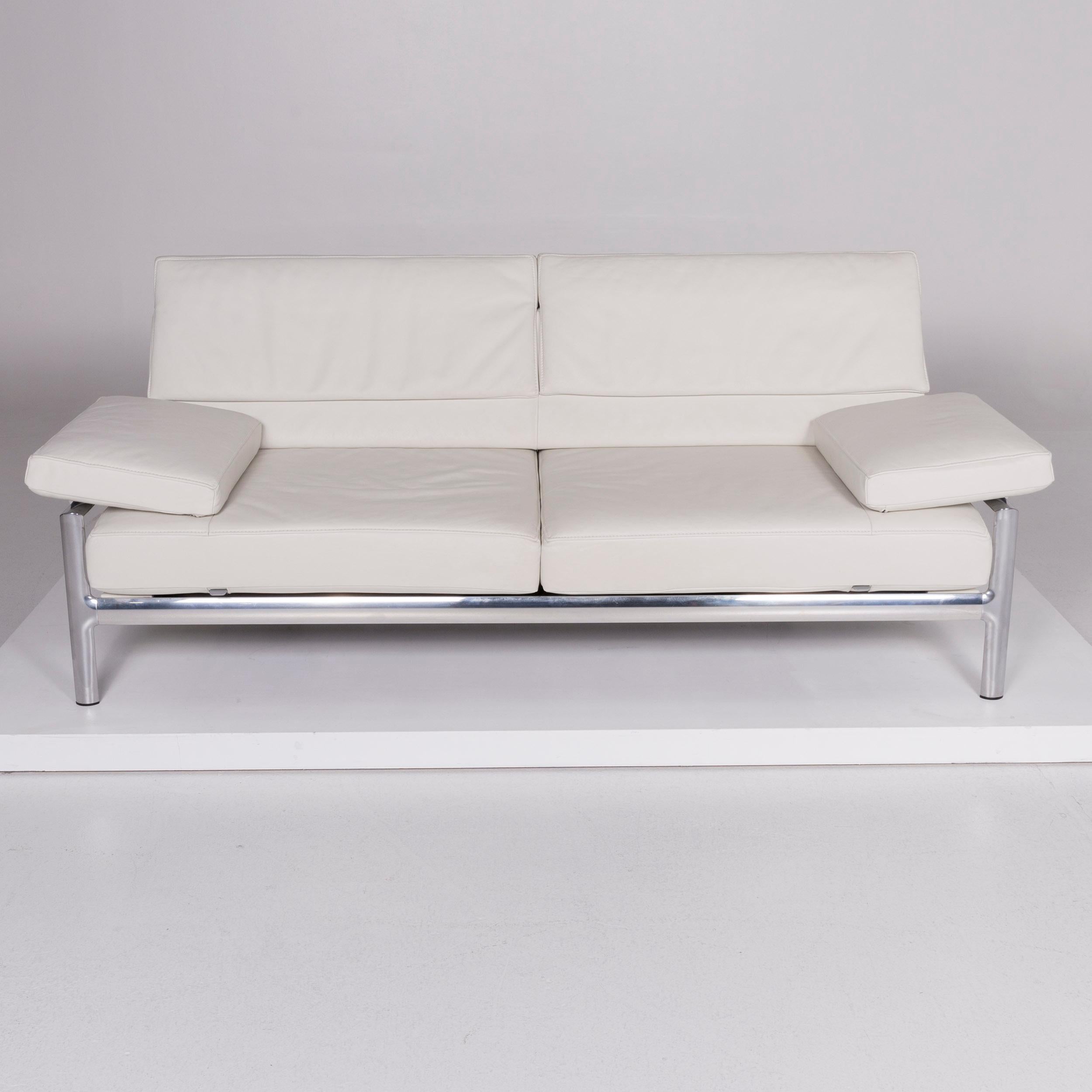JORI Leather Sofa White Two-Seat 1