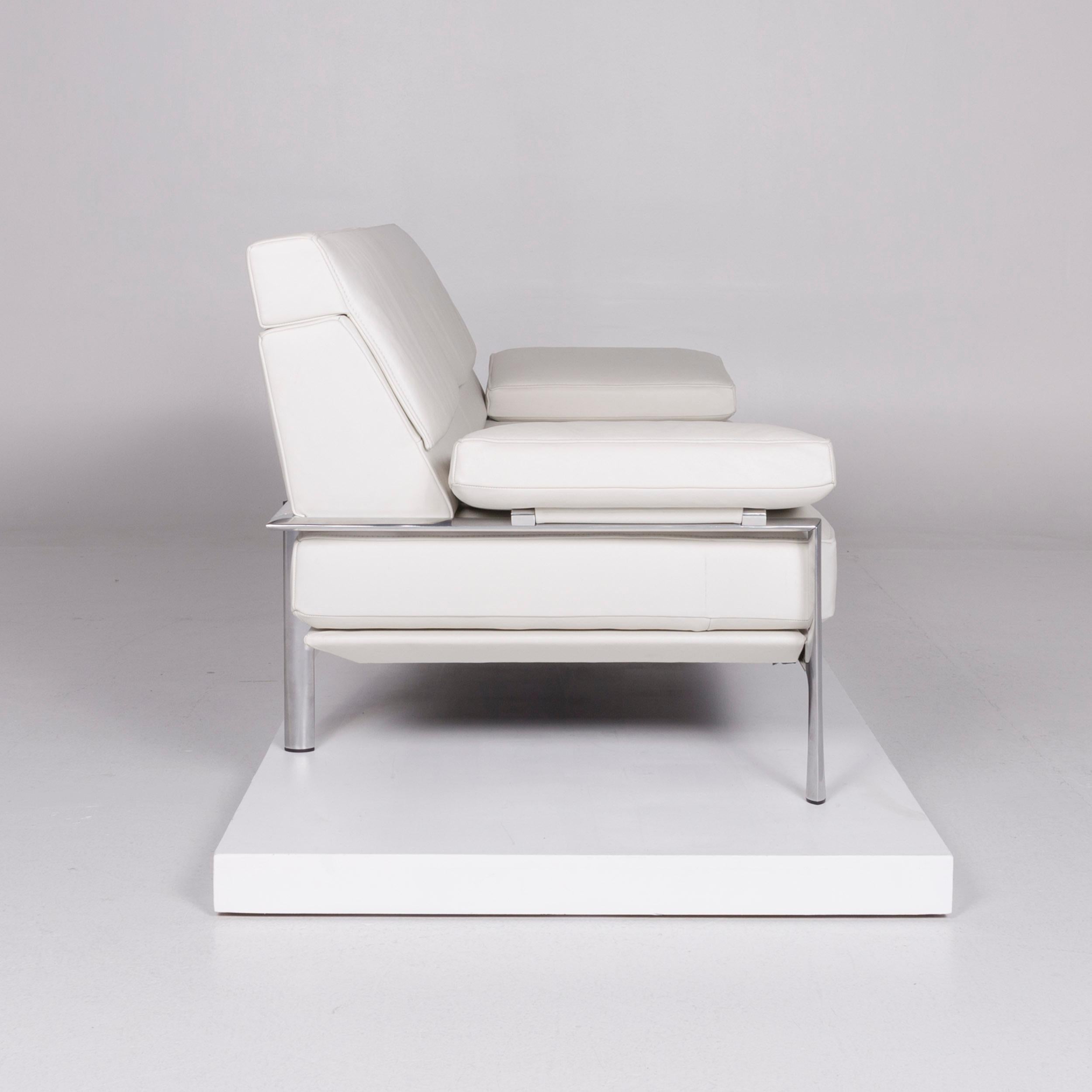 JORI Leather Sofa White Two-Seat 2