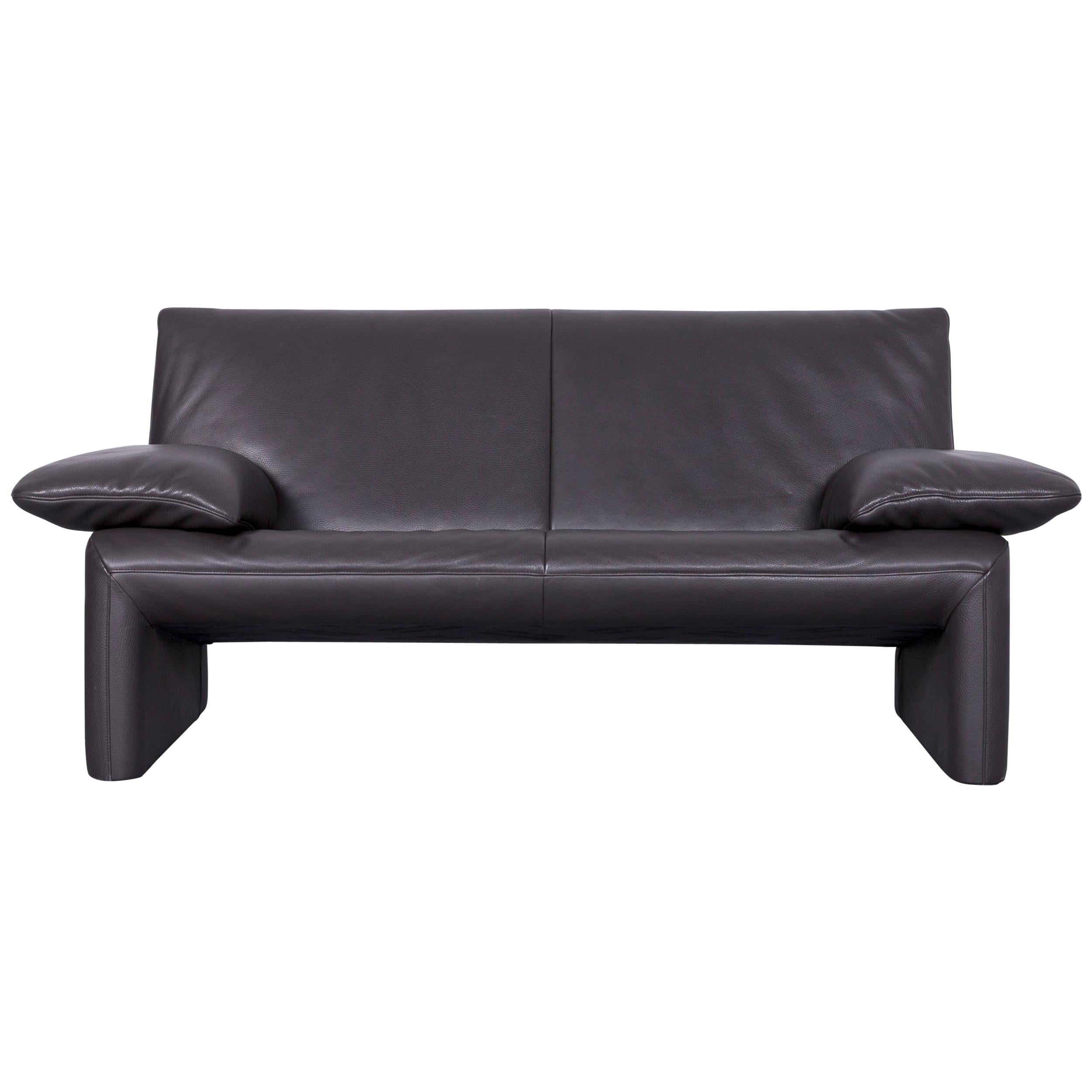 Jori Linea Designer Leather Sofa Grey Two-Seat Couch