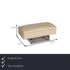 Jori Shiva Leather Stool Cream