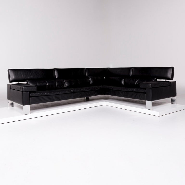 Jori Shiva Leder Ecksofa Schwarz Sofa Funktion Jean-Pierre Audebert Couch  For Sale at 1stDibs | sofas schwarz