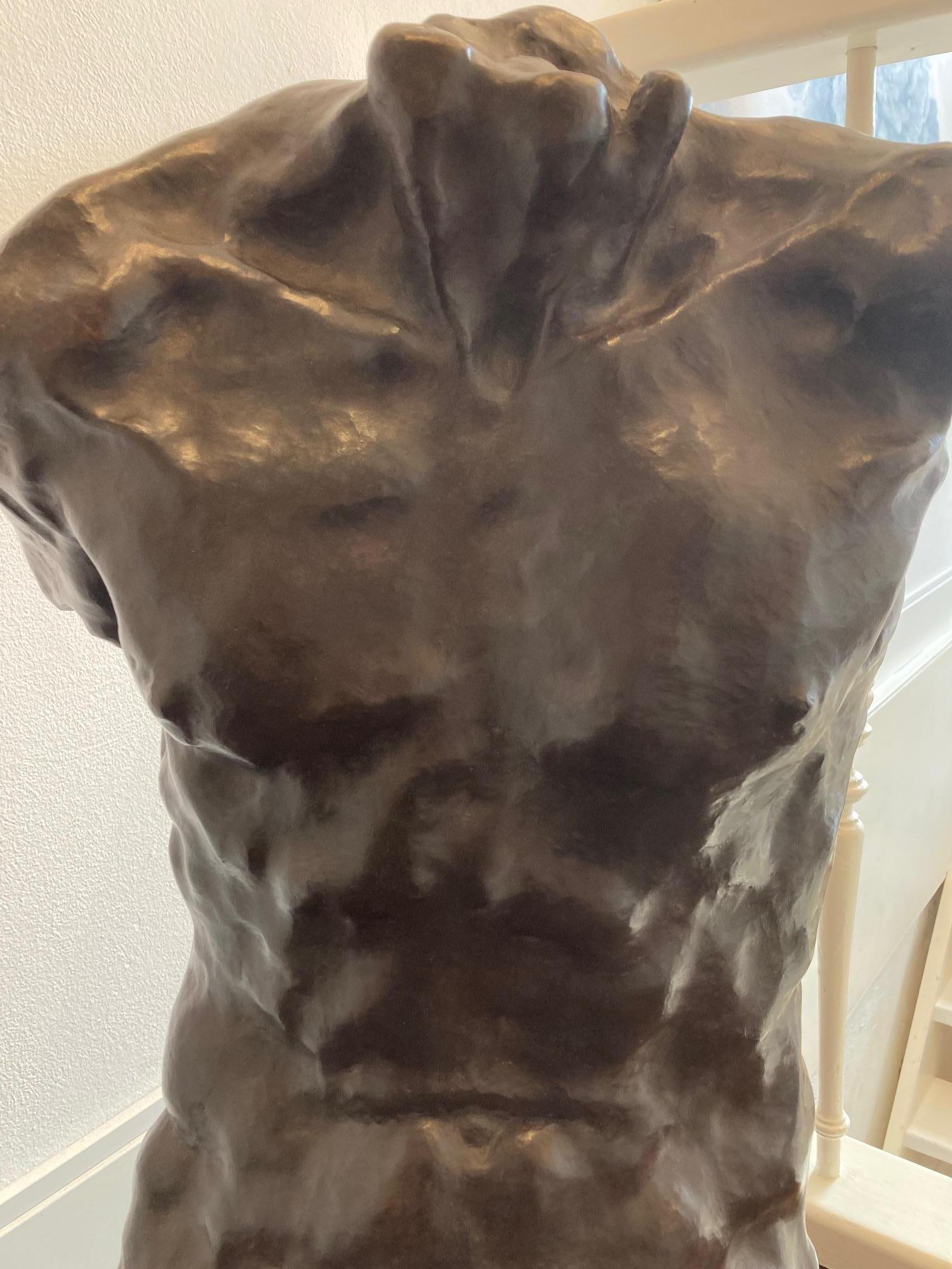 Körper und Seele Bronze-Skulptur Torso männlicher Akt auf Lager  (Zeitgenössisch), Sculpture, von Joris Verdonkschot 