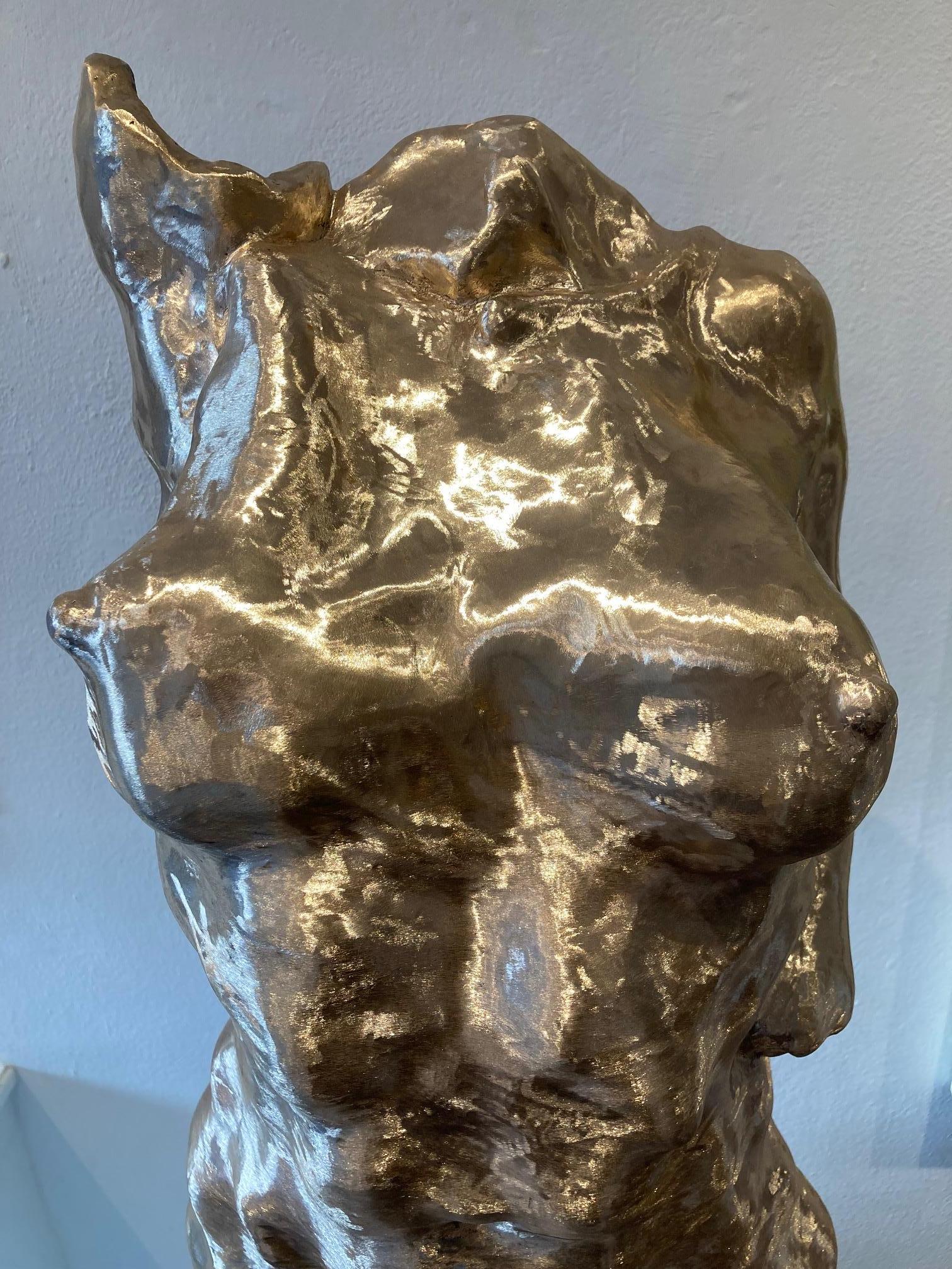 Corinthian Kore Torso Bronze Sculpture Golden  

For years Joris August Verdonkschot decicated himself to filming. He studied Law and Cultural Science and wrote a lot of filmscripts. Later in life he developed the skills to sculpt. This is his