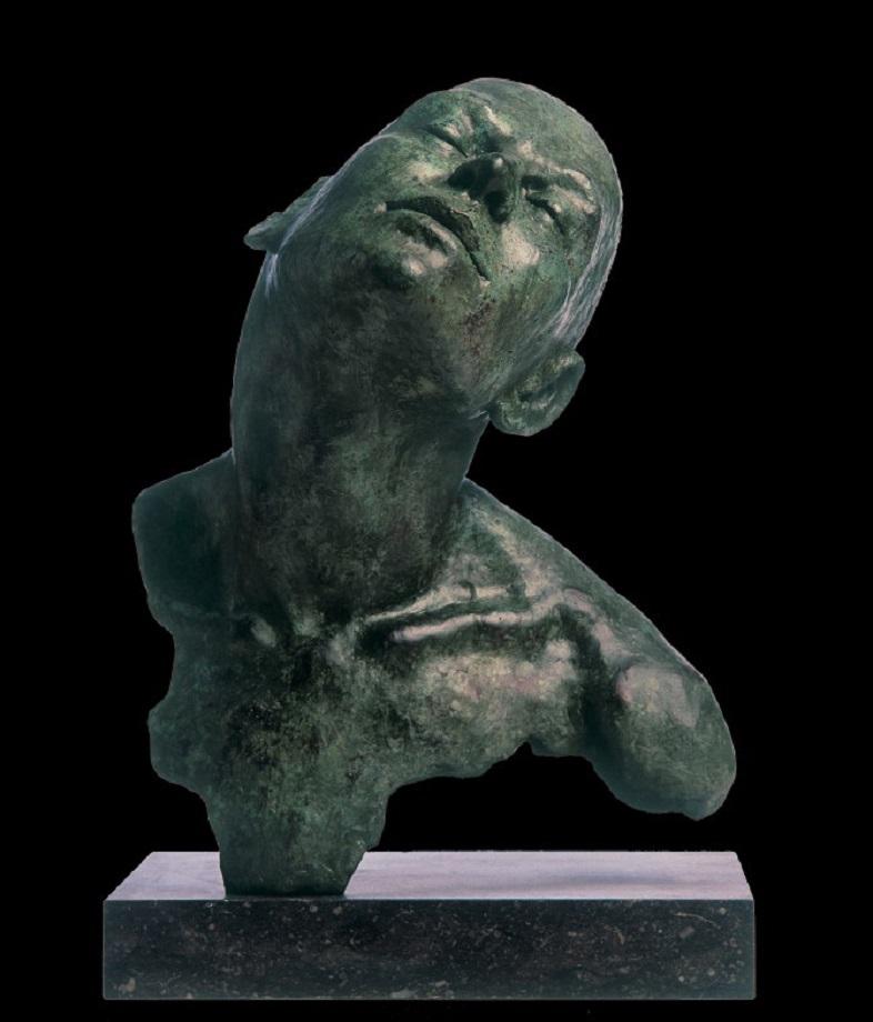 Figurative Sculpture de Joris Verdonkschot  - De Archaische Glimlach Archaisch Smile Bronce Escultura Clásica En Stock