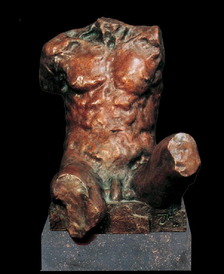 Joris Verdonkschot  Figurative Sculpture - Dopo Belvedere Bronze Sculpture Male Figure Nude Torso Torse Classic In Stock