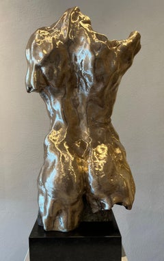 Trojan Kore Torso Bronze Sculpture Golden - In Stock
