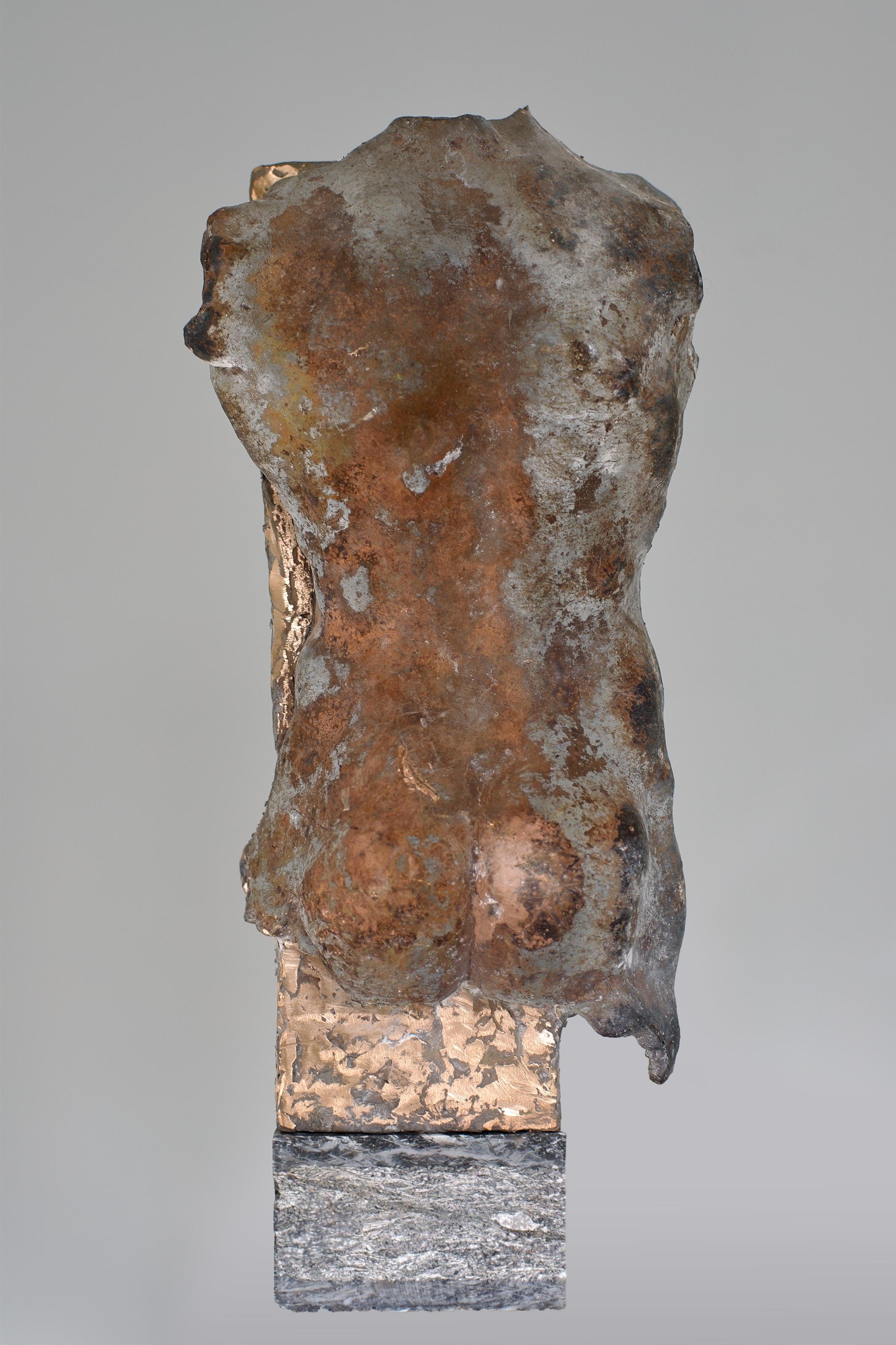 Trojan Kouros Bronzeskulptur Torso, männliche Aktfigur, klassische Skulptur  – Sculpture von Joris Verdonkschot 