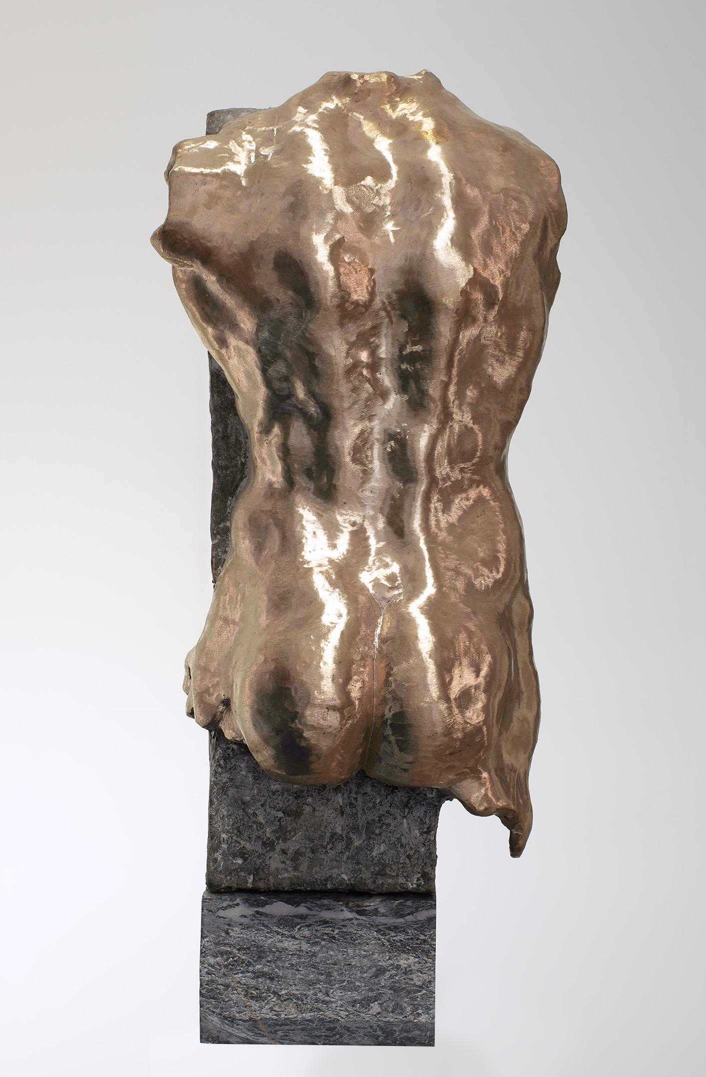 Trojan Kouros Bronze Sculpture Torso Male Nude Figure Classic 