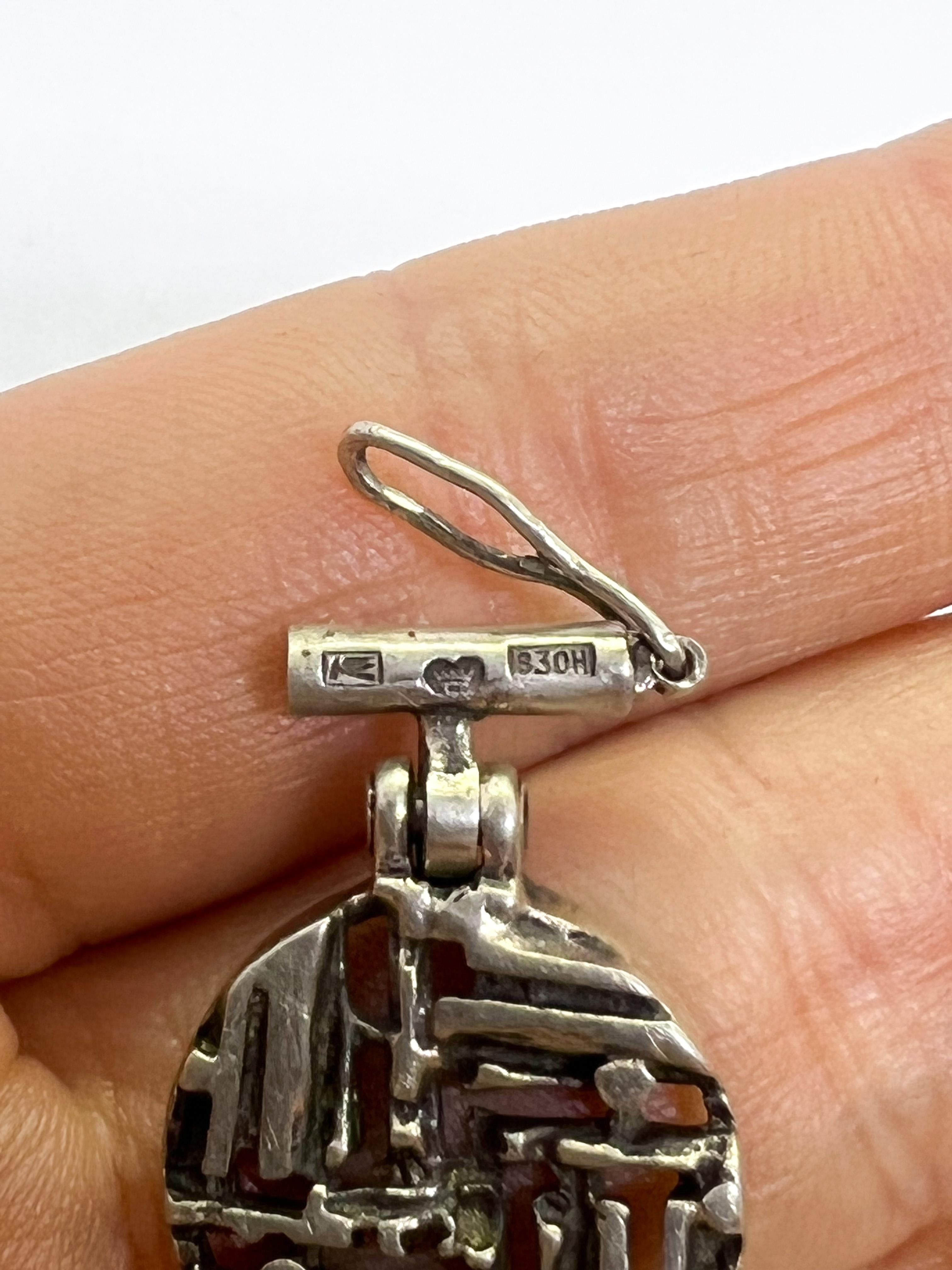 Jorma Laine, Modernist Silver Bracelet, Kultateollisuus Ky, Finland 1970 In Good Condition For Sale In Orimattila, FI