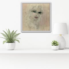 Auray, Jorunn Mulen, Original Acrylic Painting On Wood, Figurative Artwork