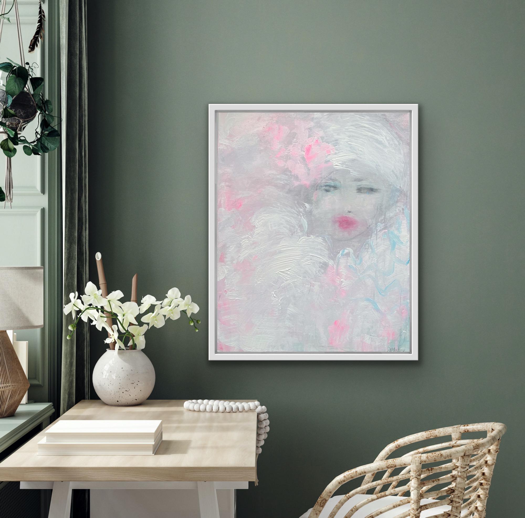 „Leaving the Circus“, Originalgemälde, Figurative Kunst, Frauen, Pastell, Ätherisches Gemälde im Angebot 6