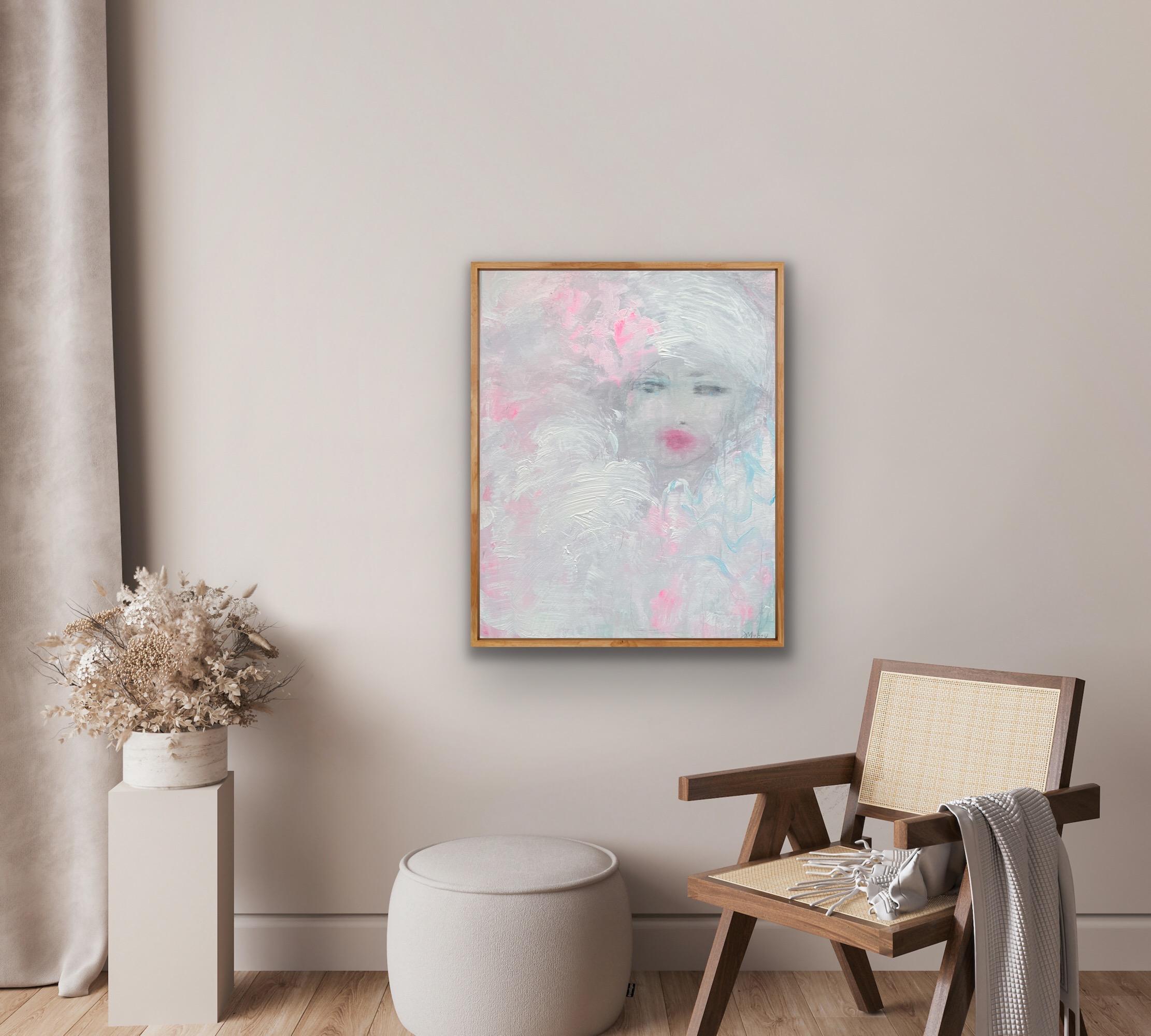„Leaving the Circus“, Originalgemälde, Figurative Kunst, Frauen, Pastell, Ätherisches Gemälde – Painting von Jorunn Mulen