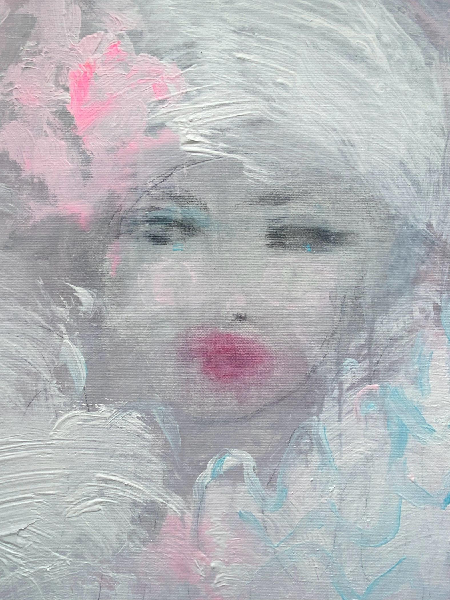 „Leaving the Circus“, Originalgemälde, Figurative Kunst, Frauen, Pastell, Ätherisches Gemälde (Zeitgenössisch), Painting, von Jorunn Mulen