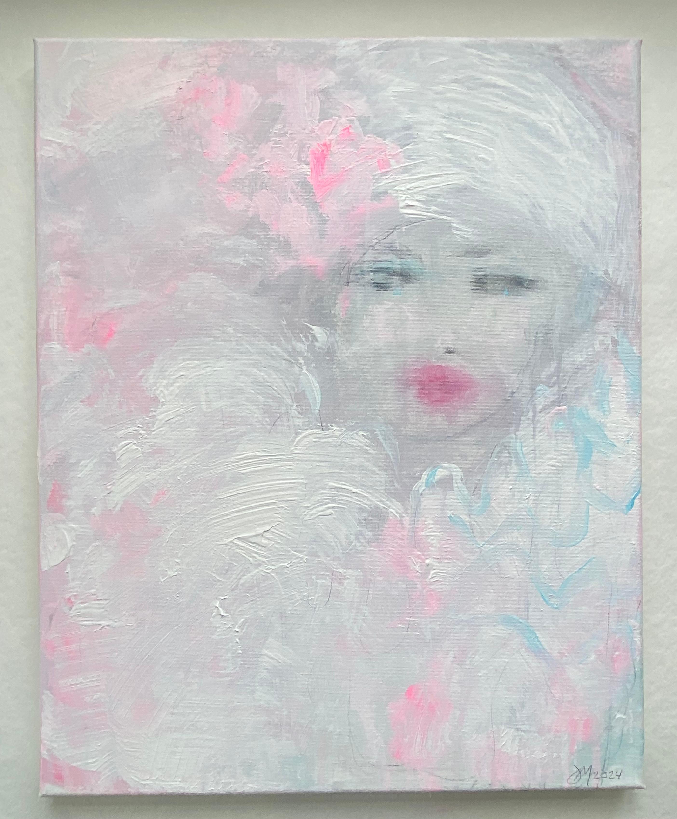 „Leaving the Circus“, Originalgemälde, Figurative Kunst, Frauen, Pastell, Ätherisches Gemälde im Angebot 1
