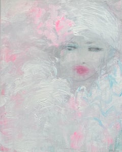 « Leaving the Circus », peinture originale, art figuratif, femmes, pastel, éthéré