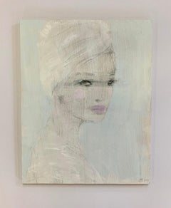 Seaside Sail, Jorunn Mulen, Original Figurative Portrait Painting, Affordable