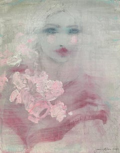 I petali, quadro originale, arte contemporanea, arte figurativa, ritratto