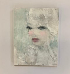 Vintage Green, Jorunn Mulen, Original Figurative Portrait Painting, Affordable