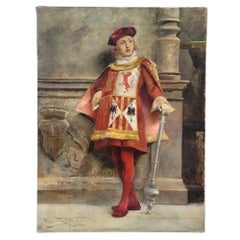 Huile sur toile "Macero Castellano", José Alcázar Tejedor, Rome