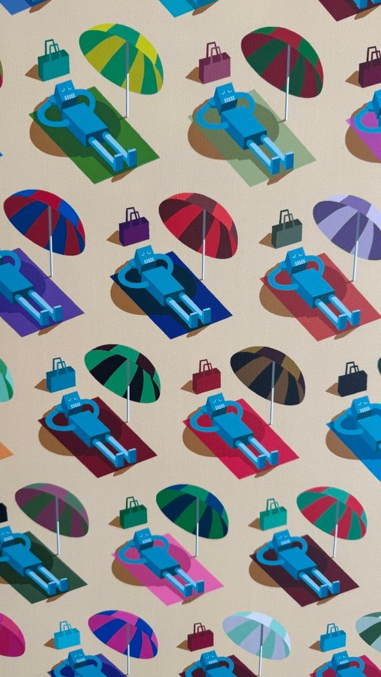 Beach day - Contemporary Print by José Carmona