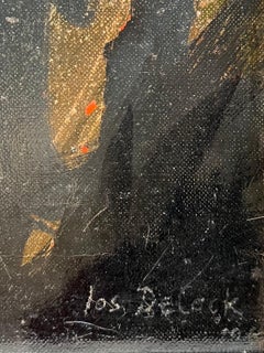 "L'éclat de la nuit" par Jos De Cock - Huile sur toile - 90x130 cm