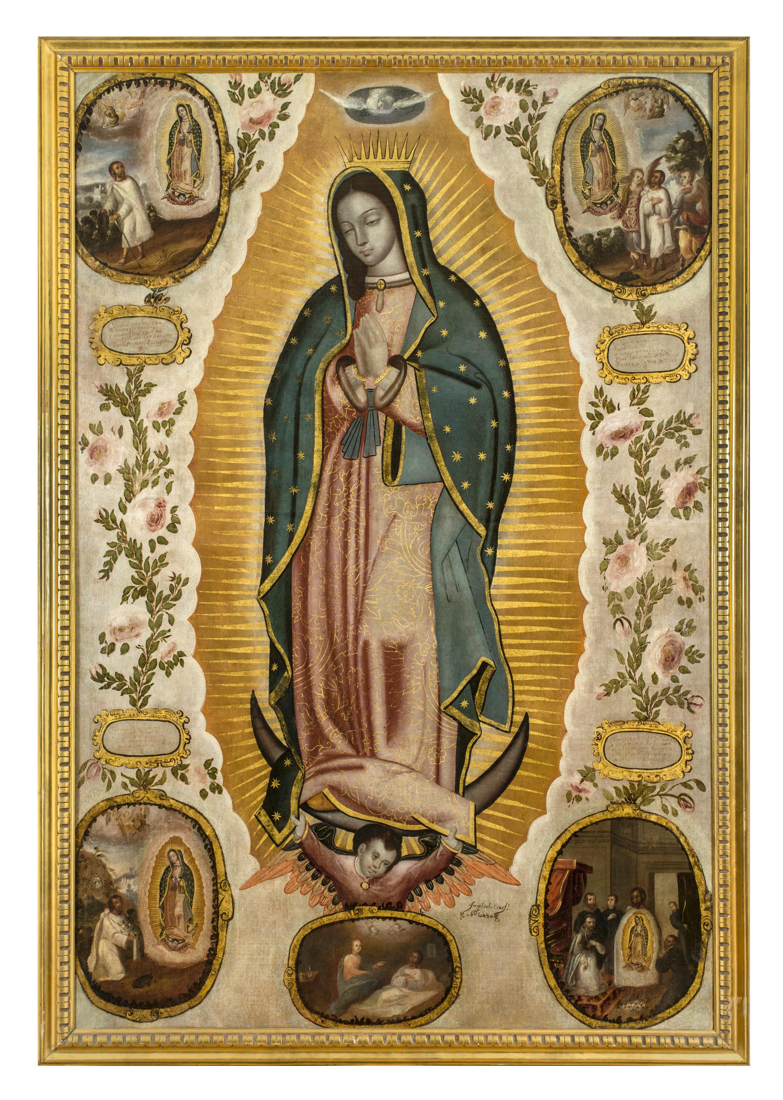 Virgin of Guadalupe - Painting by José de la Cruz