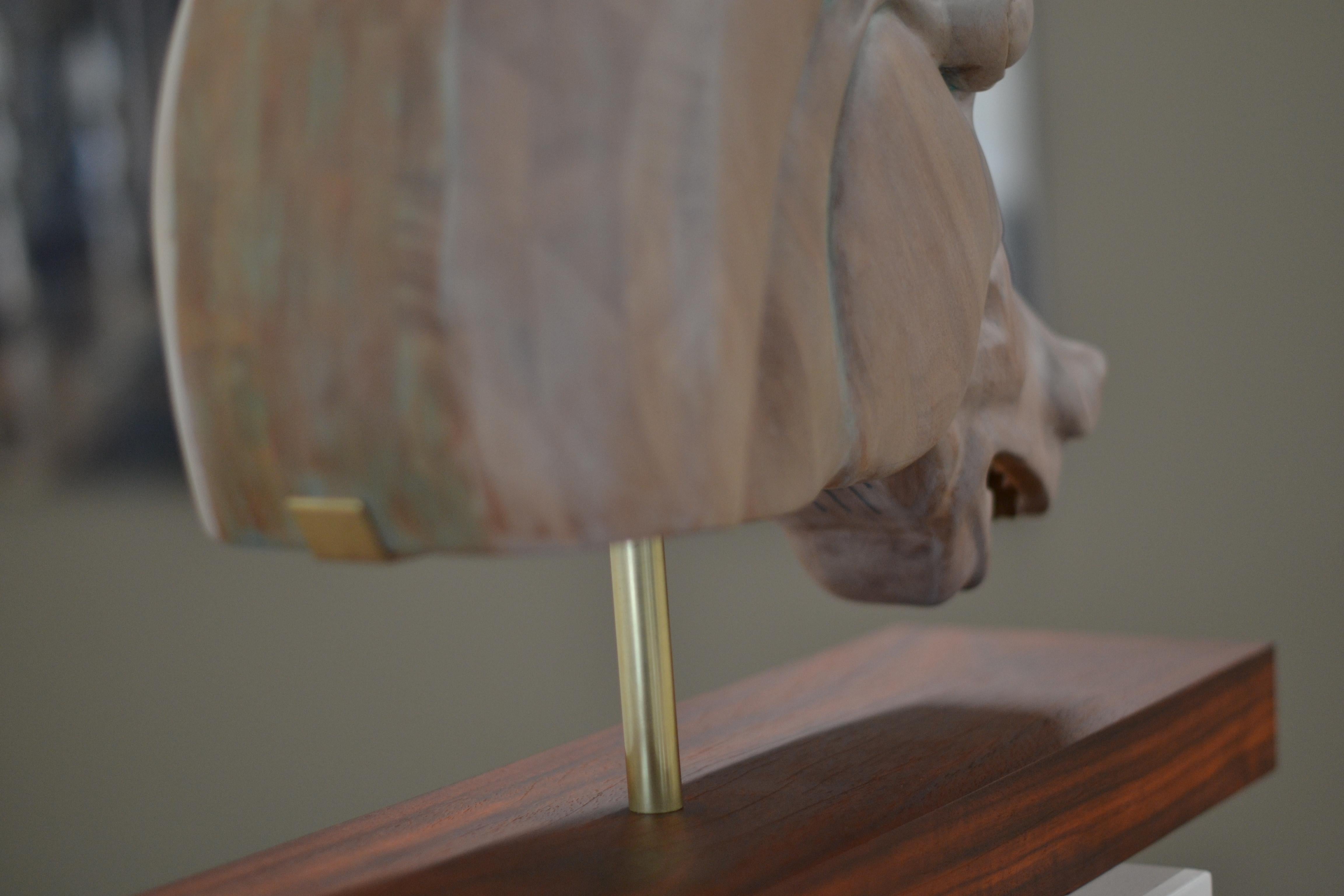 Horse Head of Selene - Jos de Wit, 21st Century Contemporary Wooden Sculpture For Sale 2