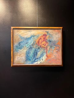 "Ahogado en el pensamiento" de José Gerson - Óleo sobre masonita - 53x71 cm