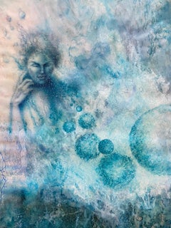 Meerjungfrau von José Gerson - Tinte auf Papier 46x64 cm