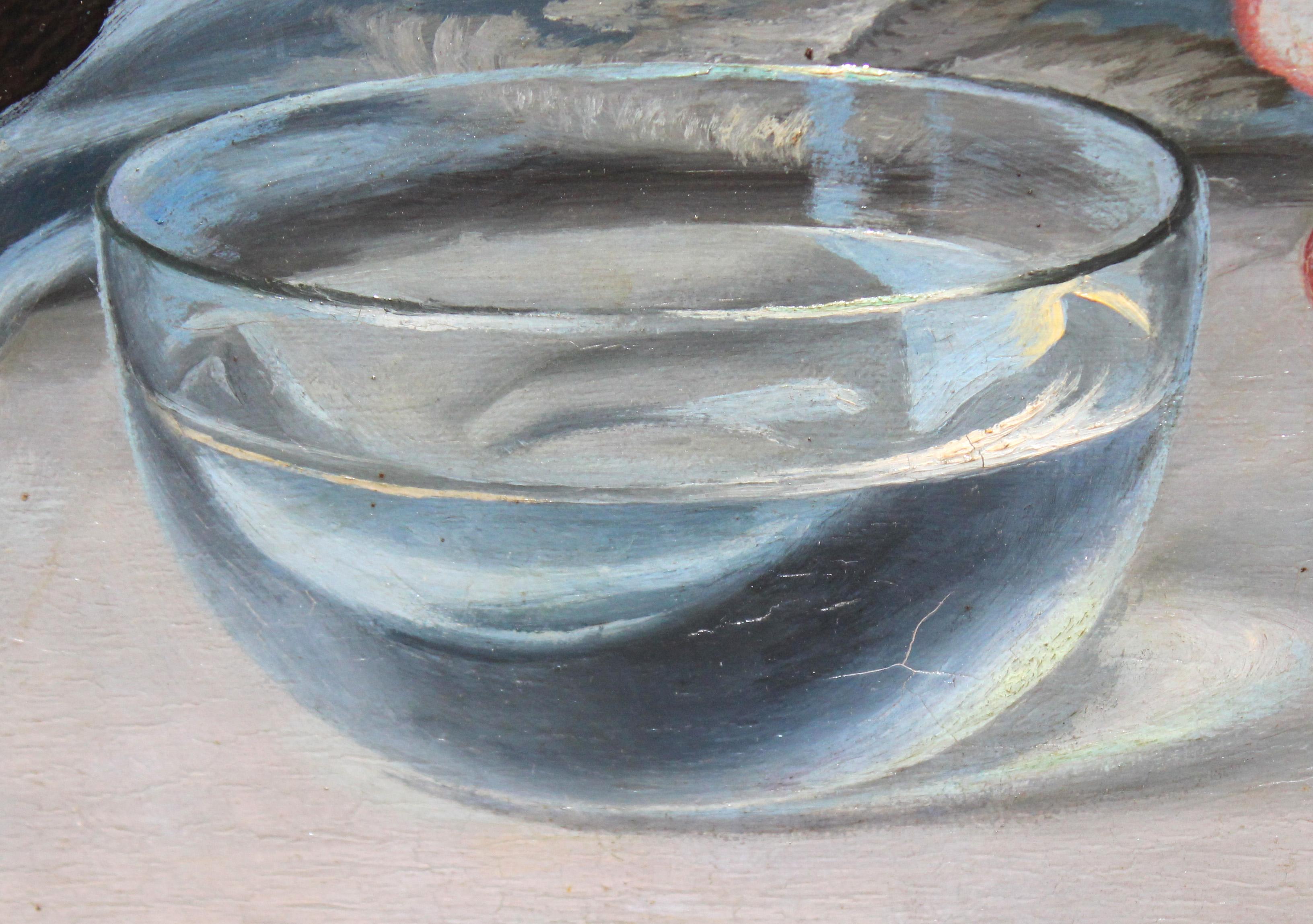 Bodegón de uvas y jarra - Óleo sobre tela - Año 1947 For Sale 3