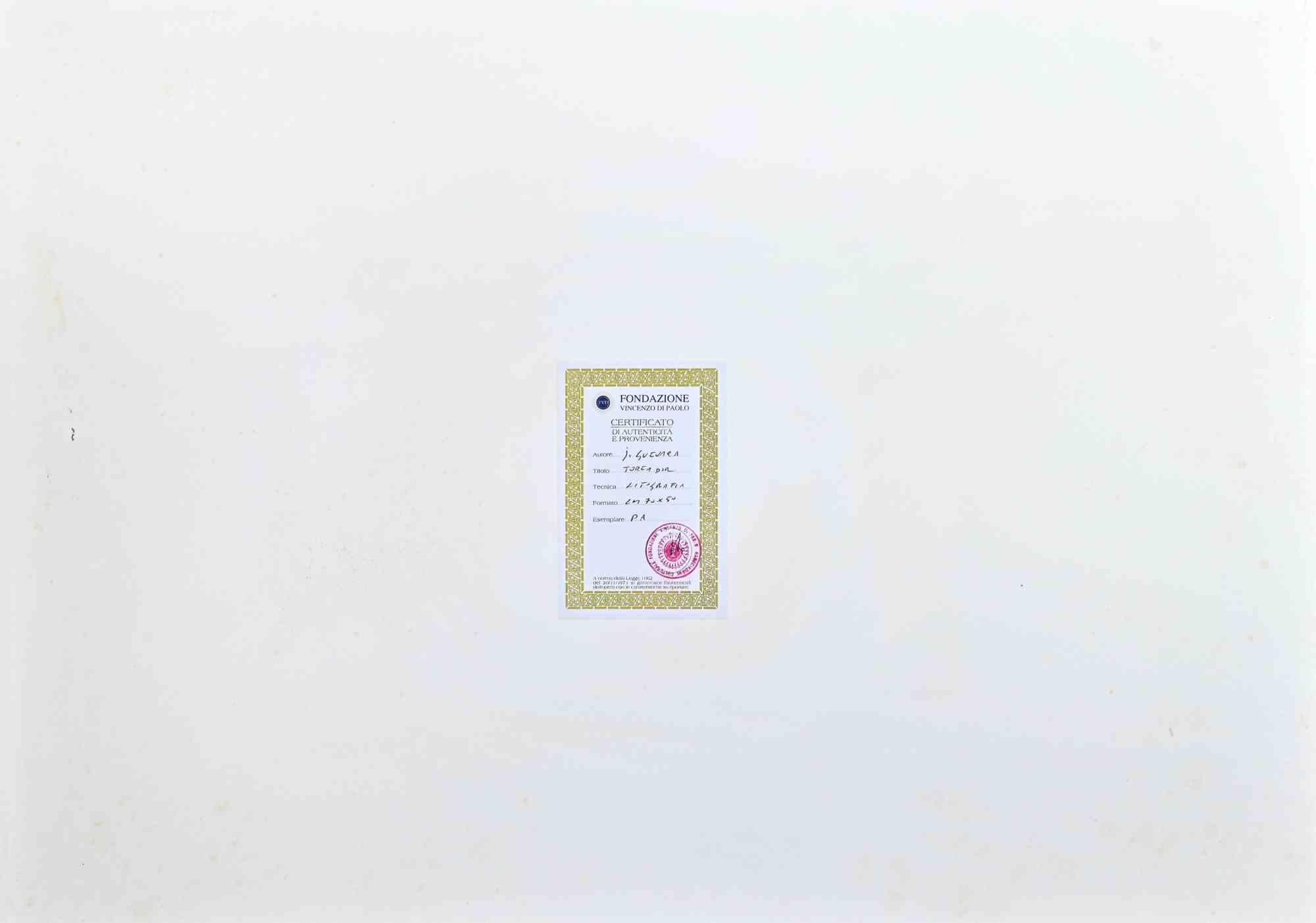 Toreador - Originallithographie von Jos Guevara - 1971 – Print von Josè Guevara