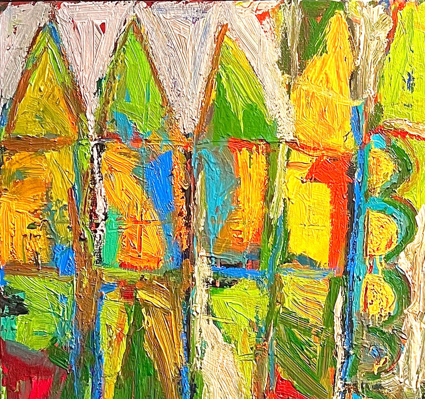 Bambu em cores século XV, Pittura astratta. Dalla serie Matas - Painting di José Ignacio Suarez Solis