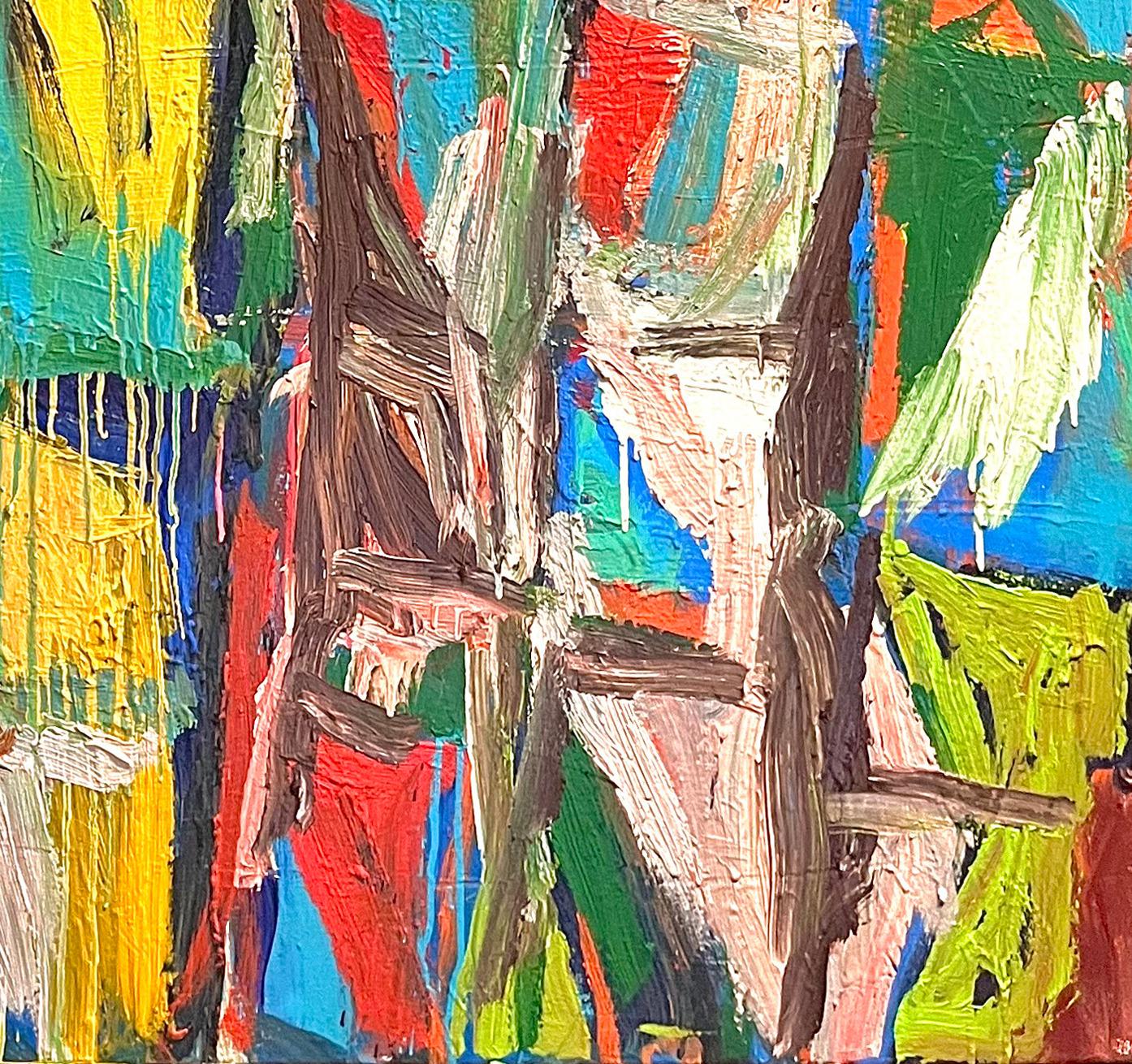 Bambu em cores século XV, Pittura astratta. Dalla serie Matas - Abstract Painting Marrone di José Ignacio Suarez Solis