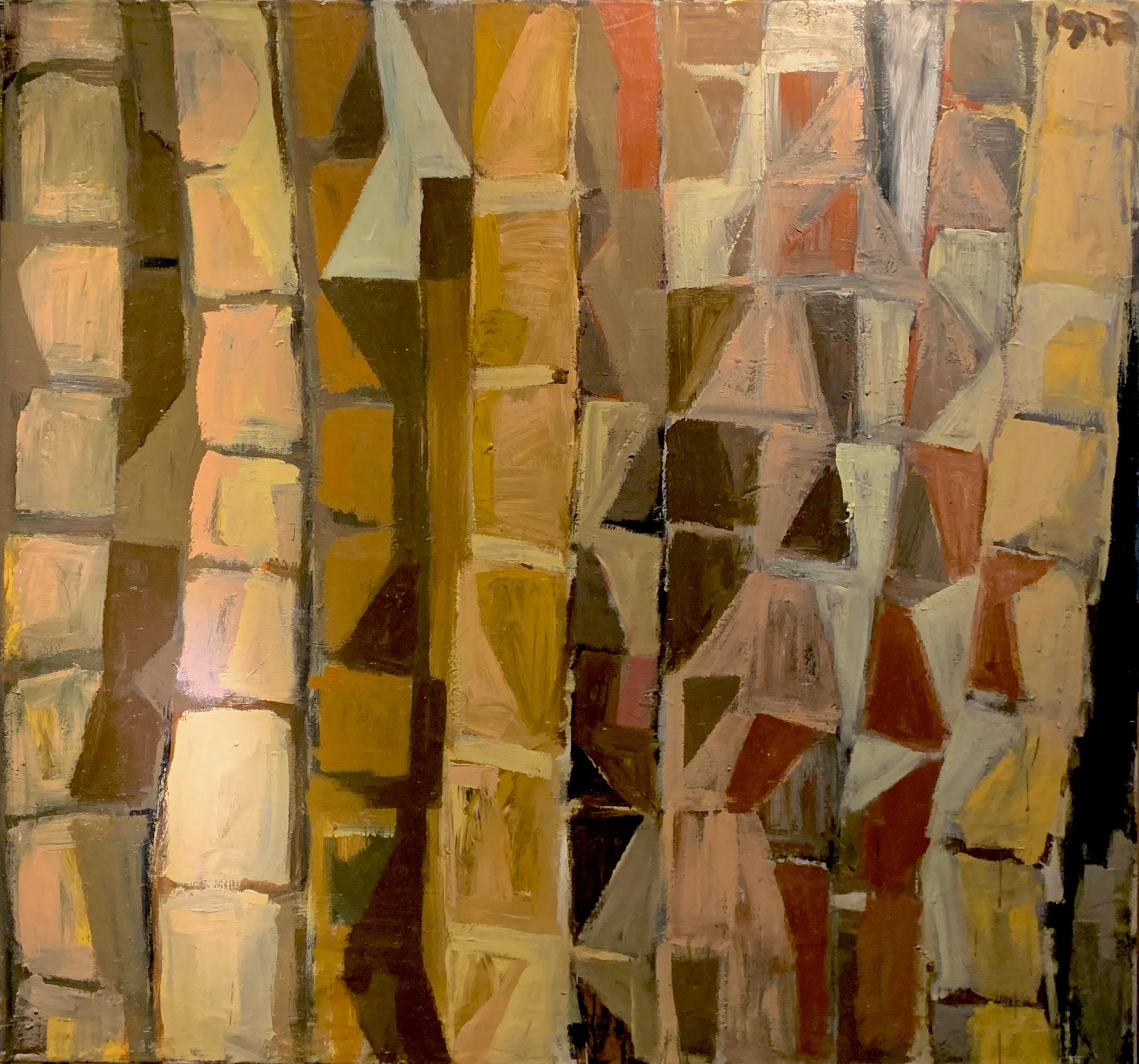 José Ignacio Suarez Solis Still-Life Painting - Bambu em sépia, Abstract painting. From The Series Matas