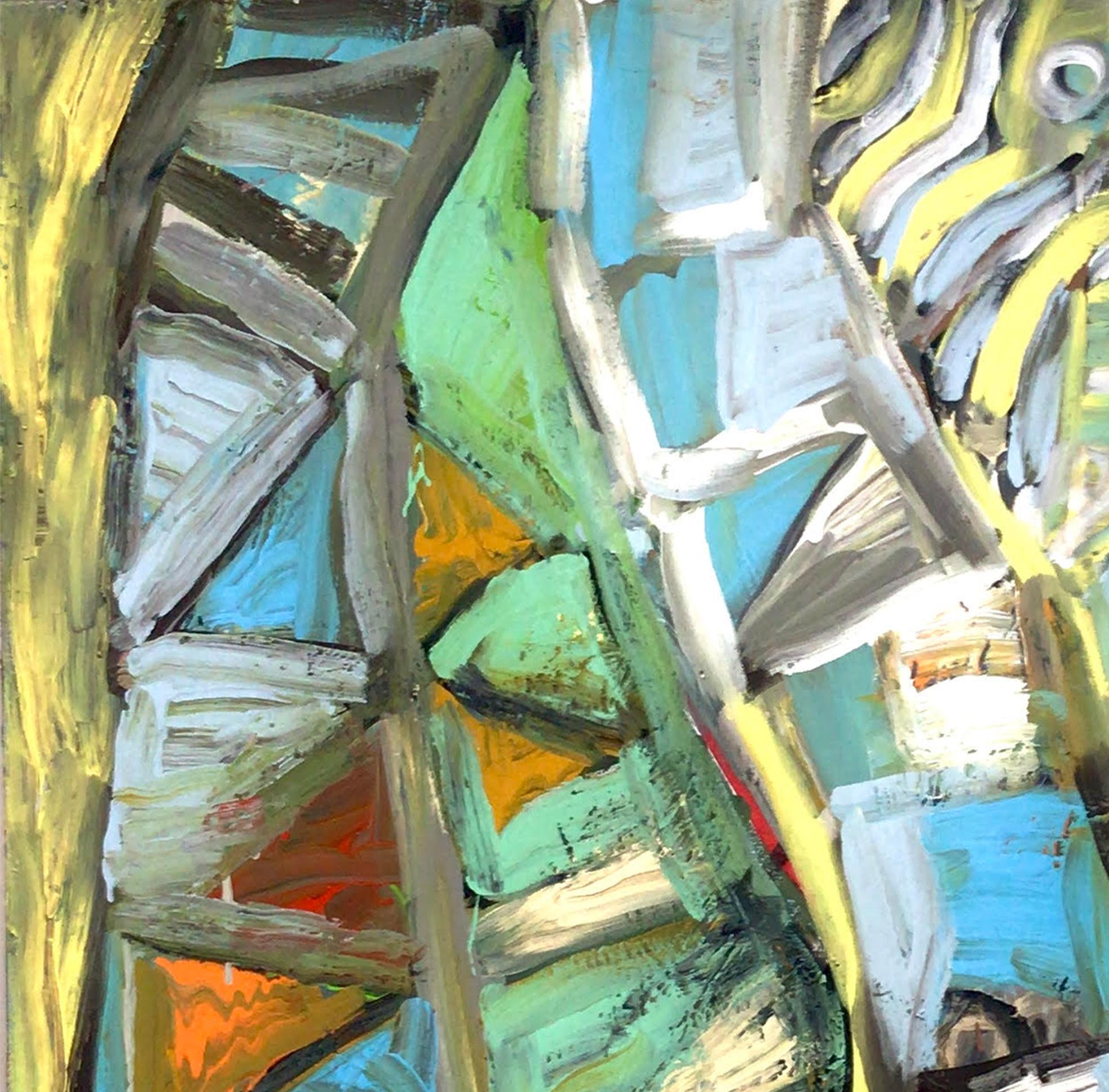 Coqueiros de Klee, Abstract painting. From The Series Matas - Painting by José Ignacio Suarez Solis