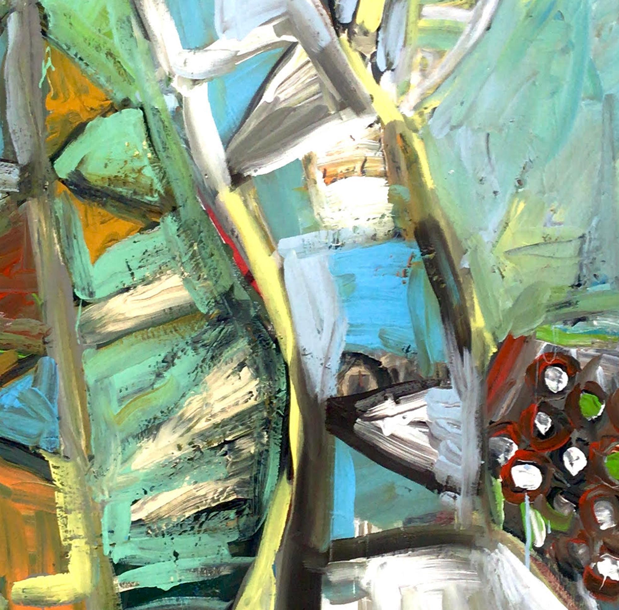 Coqueiros de Klee, peinture abstraite. De la série Matas - Abstrait Painting par José Ignacio Suarez Solis