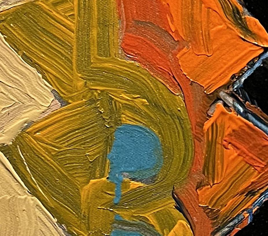 For Jose Ignacio Suarez an abyss of time and space distances him from those who were the first inhabitants of the Brazilian coasts and of this vast American continent. His initial language is two-dimensional painting, acrylic on canvas, observing