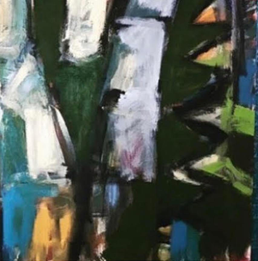 Mata de verde, Abstract painting. From The Series Matas For Sale 1
