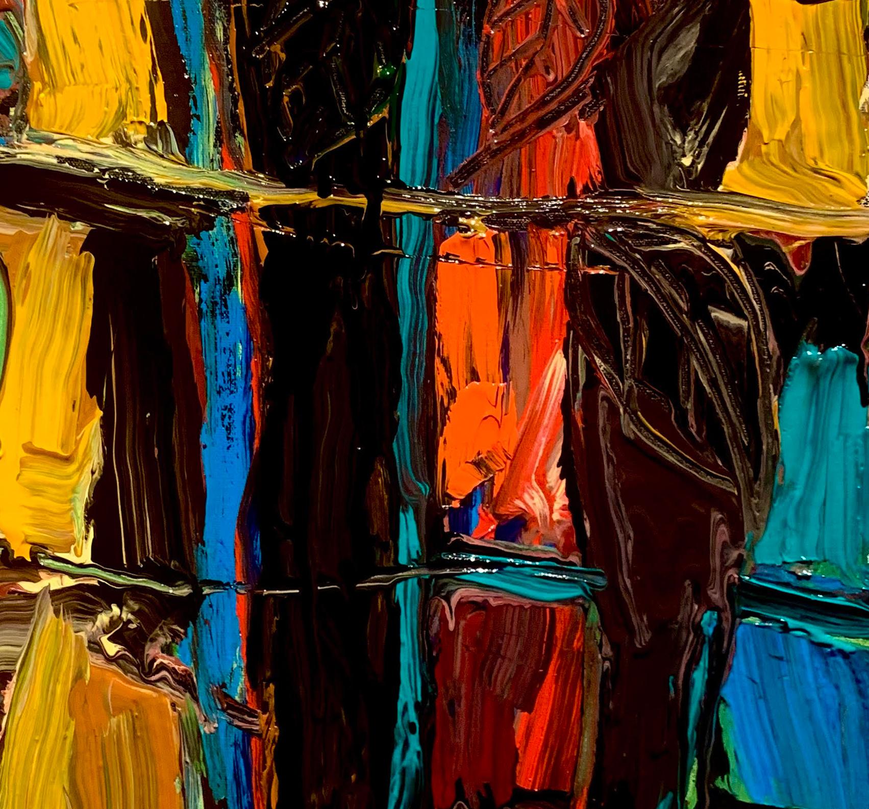 Pindorama, sec XVI, peinture abstraite. De la série Matas - Abstrait Painting par José Ignacio Suarez Solis