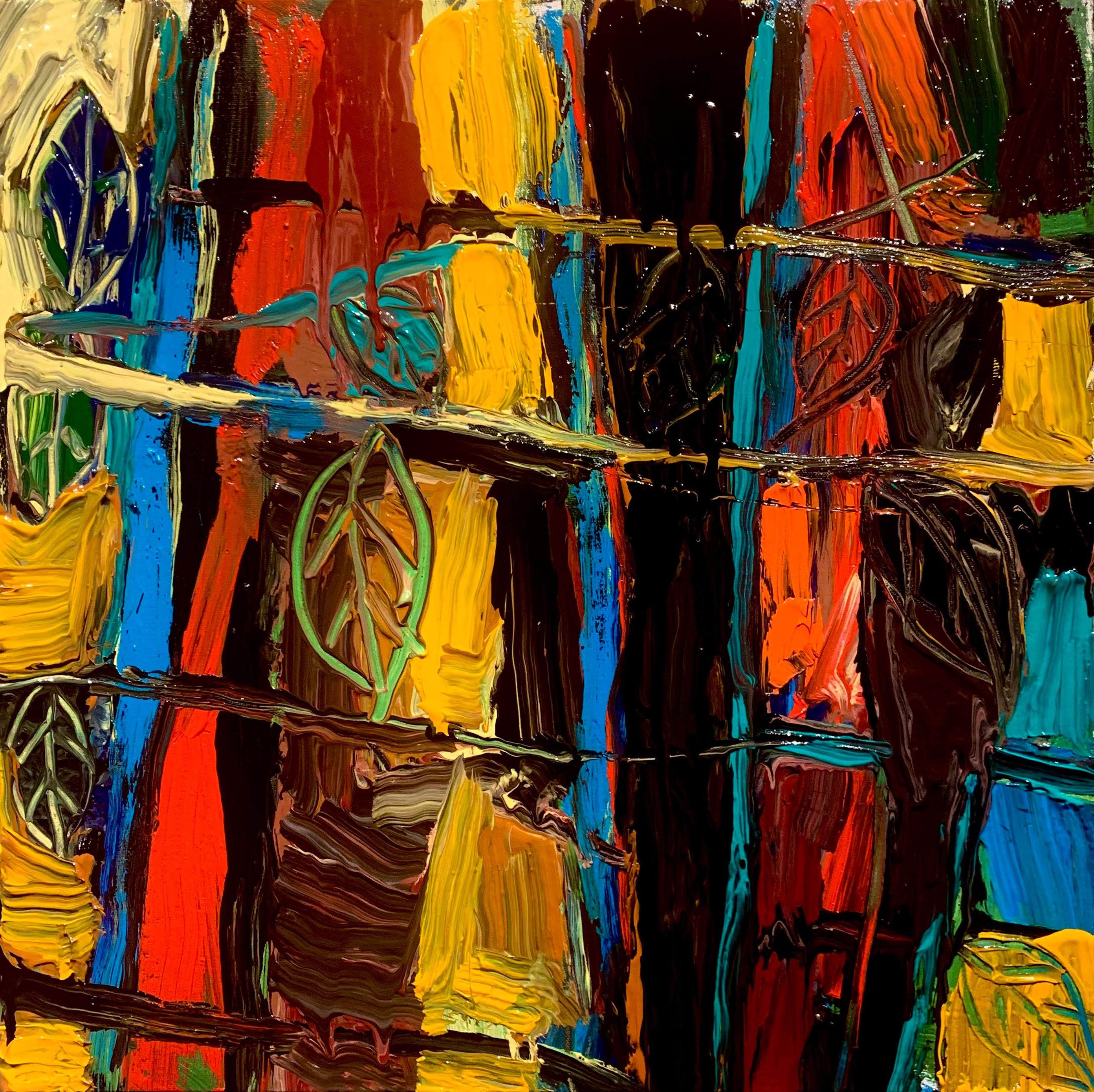 José Ignacio Suarez Solis Abstract Painting - Pindorama, Sec XVI, Abstract painting. From The Series Matas