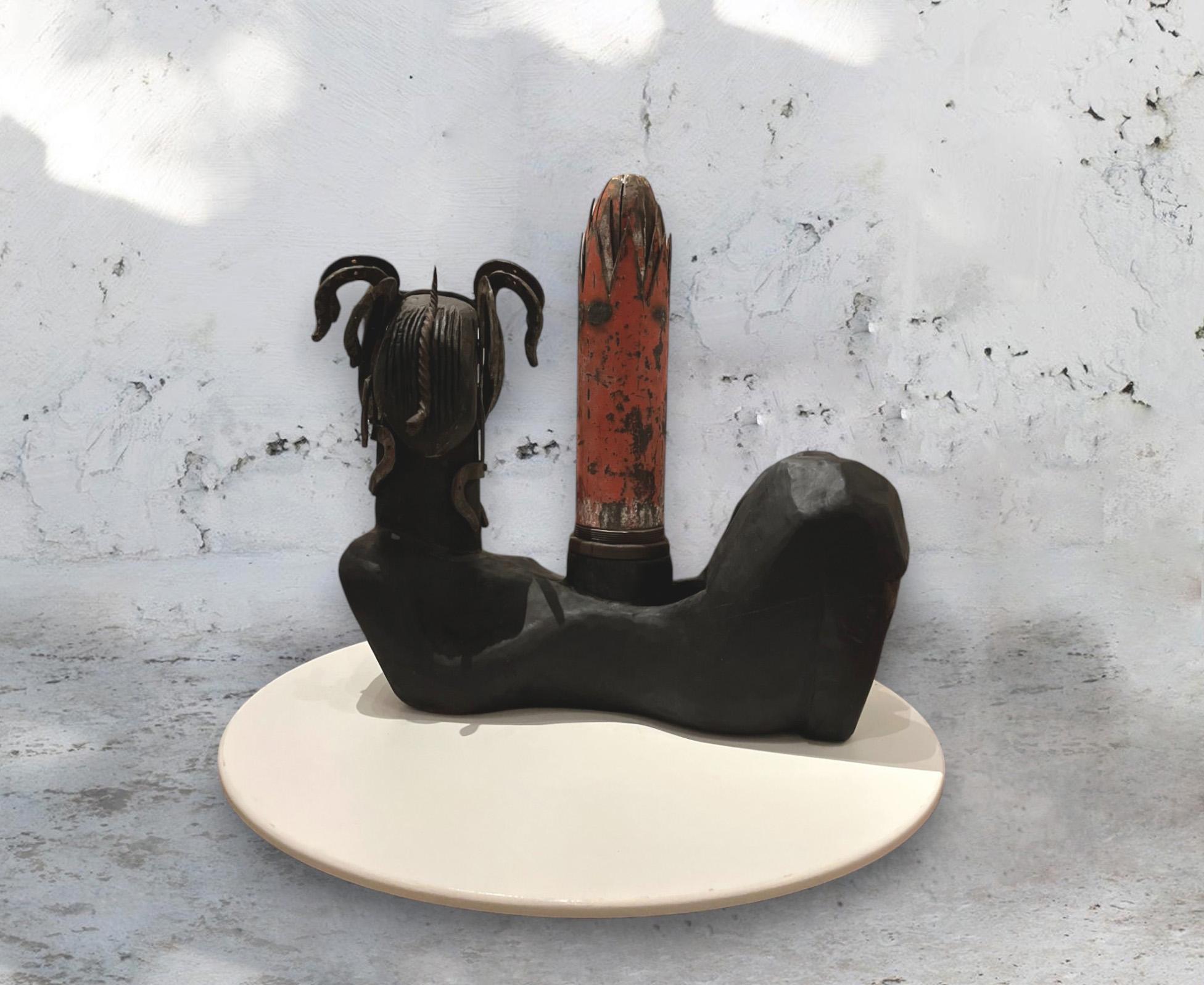 ORÍ GUERREIRA NA LUZ II, Figurative Sculpture. From the Series Sculptures