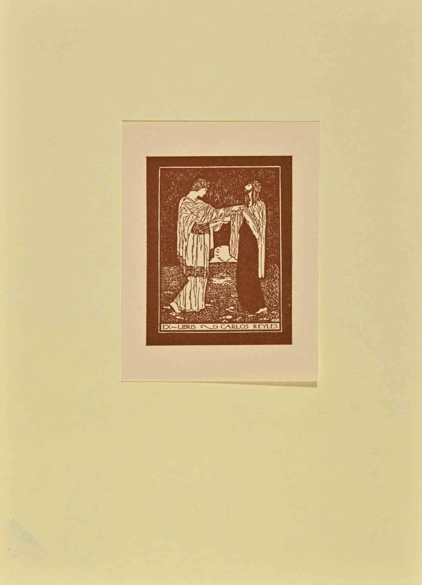 Ex Libris - Carlos Reyles ist ein modernes Kunstwerk aus der Mitte des 20. Jahrhunderts.
 
Ex Libris. Kolorierter Holzschnitt auf Papier.  
 
Das Werk ist auf elfenbeinfarbenen Karton geklebt.
 
Abmessungen insgesamt: 21x 15 cm.

Ausgezeichnete