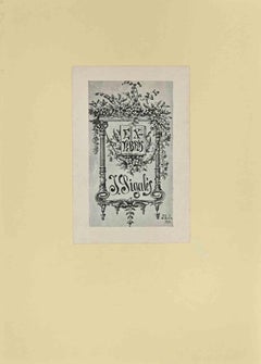 Ex Libris - J. Sigale's - Woodcut by José (Josepe) Viola - 1911