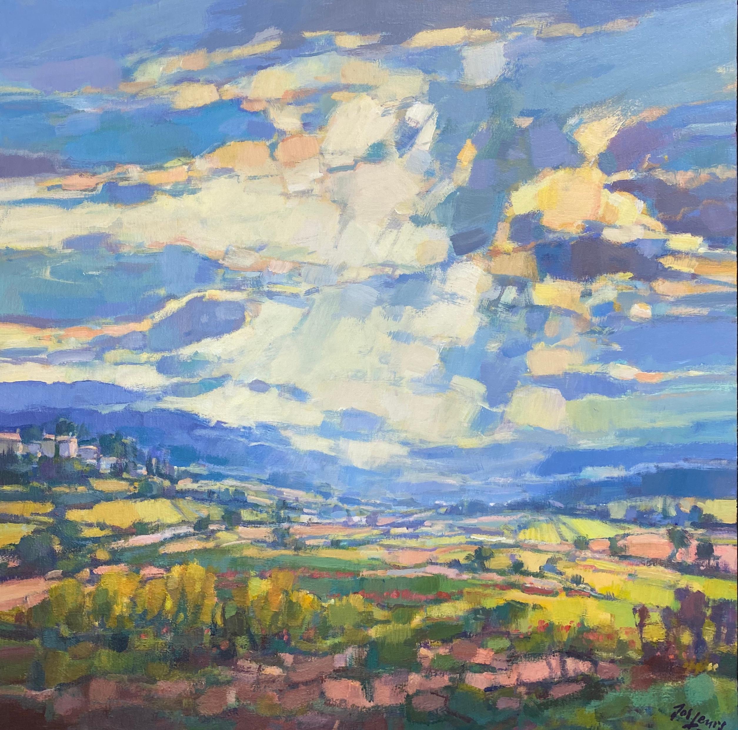 Jos Leurs Figurative Painting - Ce Matin en Provence-21st Century Contemporary Impressionist landscape Painting